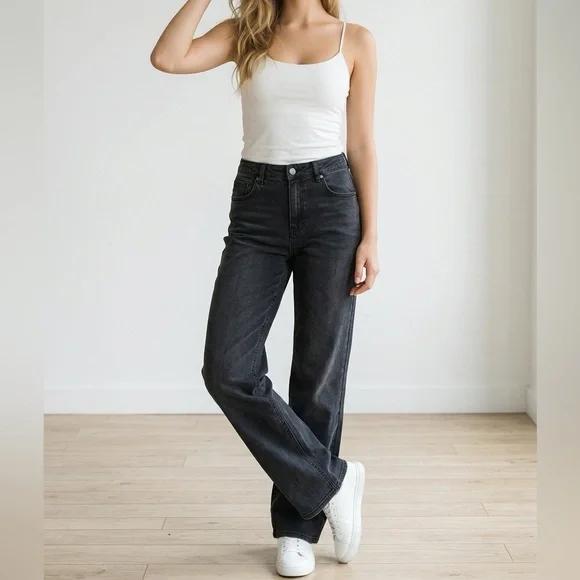 NWT Buffalo High-Rise Wide Leg Jeans ๐๐ค Effortless Cool Girl Fit - Picture 1 of 3